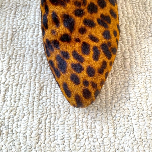 Veronica Beard Calf Hair Leopard Ankle Boots - size 7 - Picture 5 of 17